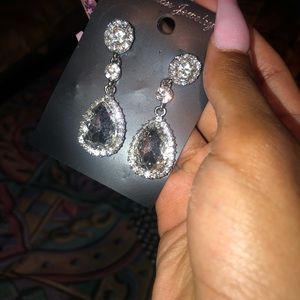 Diamond drop earrings
